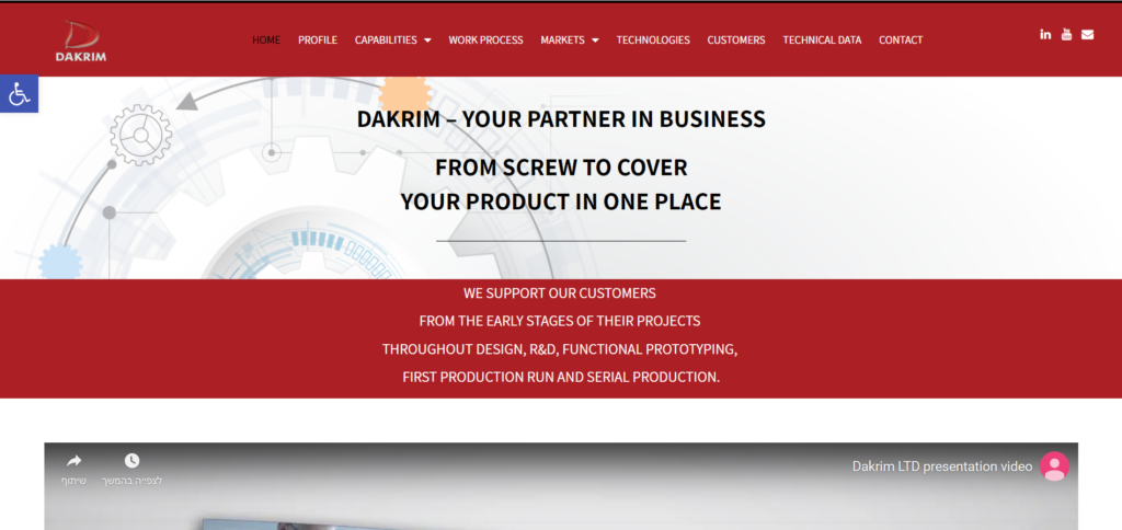 אתר האינטרנט של דקרים. הקמה: מאיה קידום עסקים
