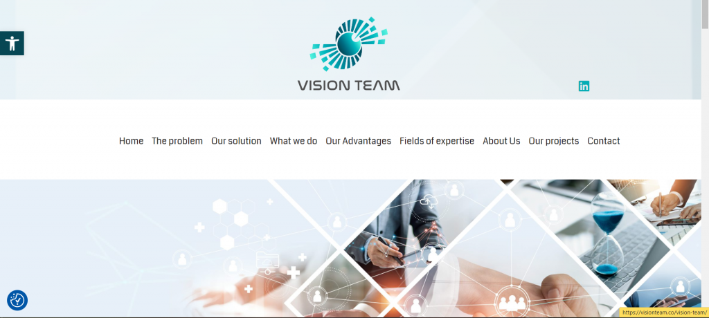 אתר האינטרנט של Vision Team UAE